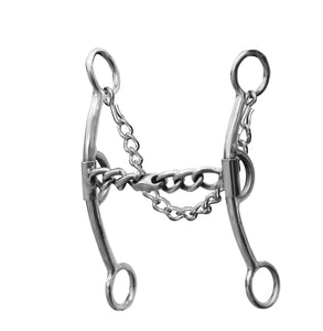 This mouthpiece is soft and lies across the horse's tongue and bars comfortably without pinching. This mouthpiece offers good lift and flexibility.