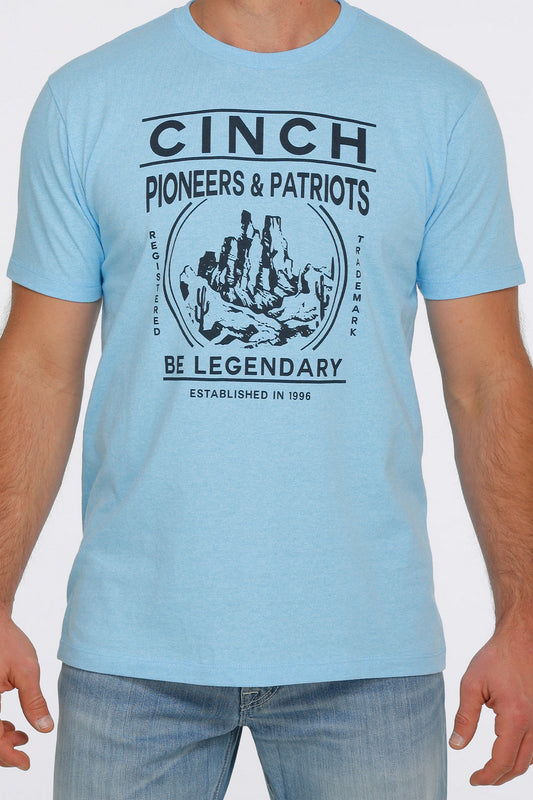 Cinch Sky Blue Pioneers & Patriots T-Shirt