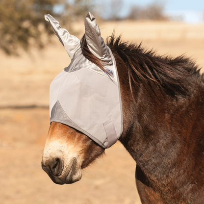 Crusader Mule Fly Mask with Ears (Gray)