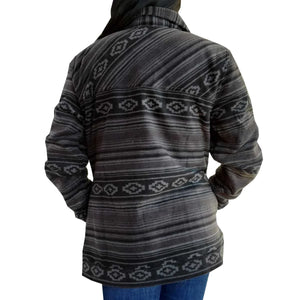 Cruel Women's Aztec Fleece Black Trucker jacket