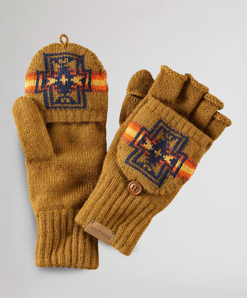 Pendleton Knit Convertible Fingerless Mittens