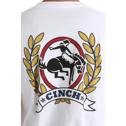 Cinch Men's White Classic Logo T-Shirt