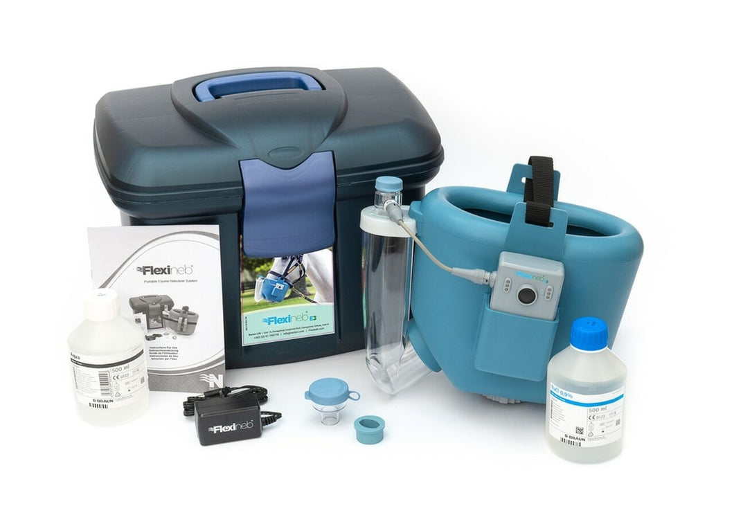 Flexineb E3 Portable Equine Nebulizer Complete System - ADULT - BLUE