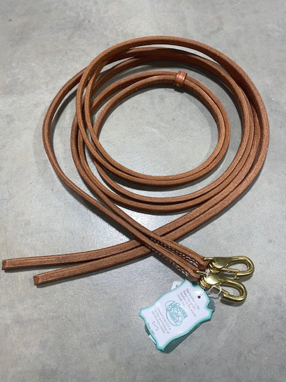 Berlin Leather Split Reins with Snap Ends