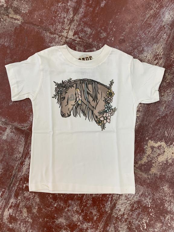 J.Forks Girl's Hippie Horse T-Shirt