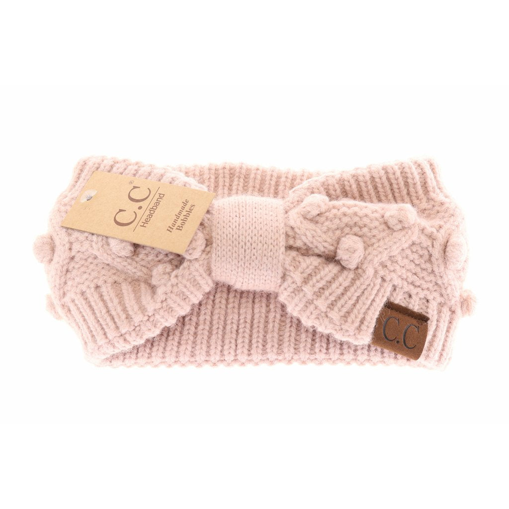 C.C Beanie Bobble Knit Head Wrap