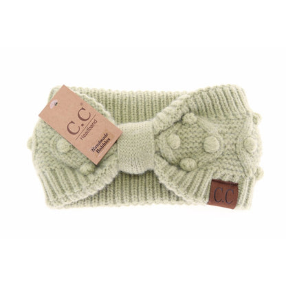 C.C Beanie Bobble Knit Head Wrap