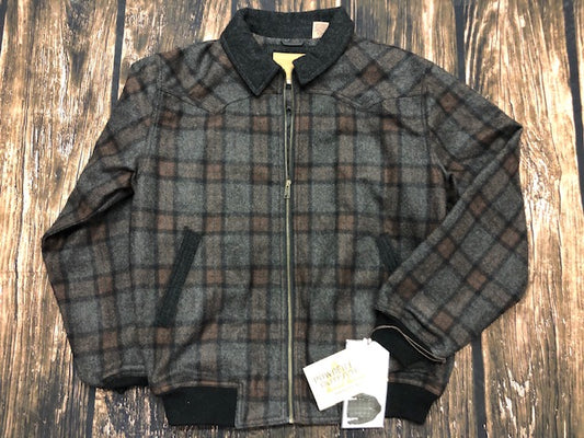 Men's Plaid Bomber Coat