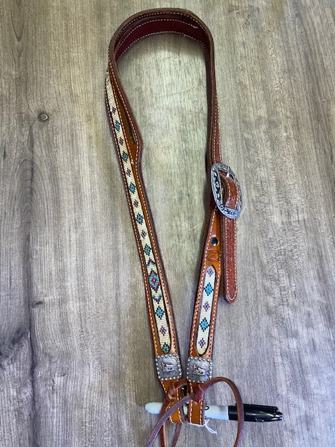 Rafter S. "Blue Diamond" Slit Ear Headstall