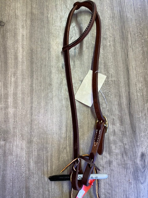 Jerry Beagley Hot Oil Sliding One Ear Headstall with brass