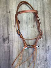 Load image into Gallery viewer, Berlin Browband Headstall with Rattlesnake Ends - Silver Buckle

