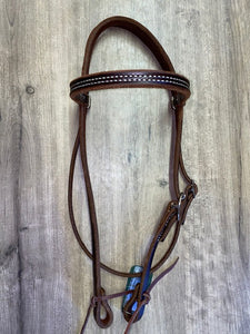 Berlin Double Stitch Heavy Oil Browband Headstall