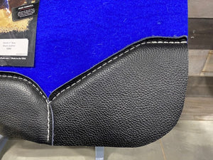 Best Ever Blue Kush Saddle Pad - Black Leather (1" thick, 30"x30")