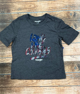 Wrangler Boy's Long Live Cowboys Charcoal Heather T-Shirt