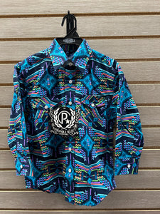 Panhandle Boy's Aztec Multicolor Western Shirt
