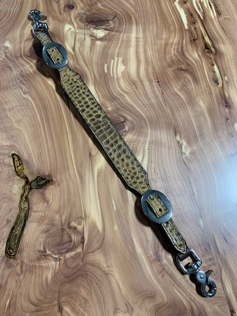 Double J Pecan Gator Wither Strap