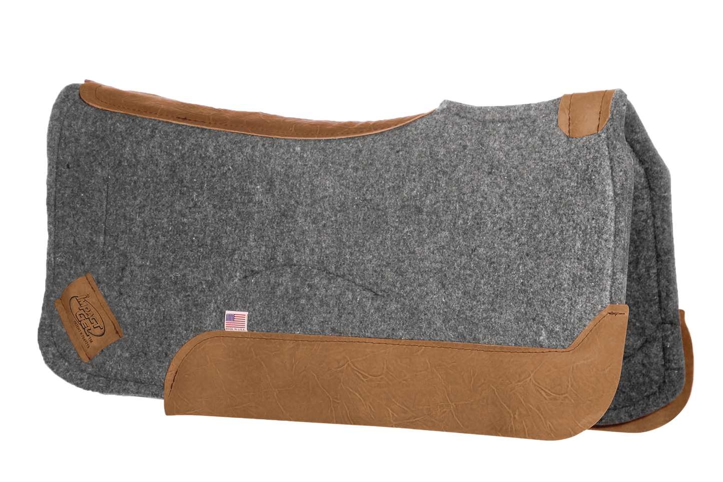 Impact Gel Contour Classic Saddle Pad - Brown Wear Leathers