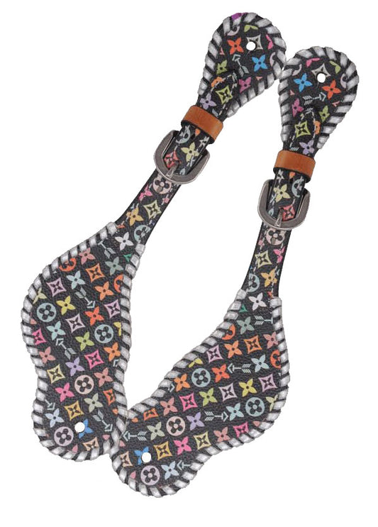 Rafter T Kids Spur Strap - Multi Color Design