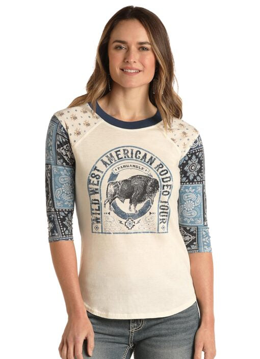 Panhandle Women's "Rodeo Tour" 3/4 Sleeve Top