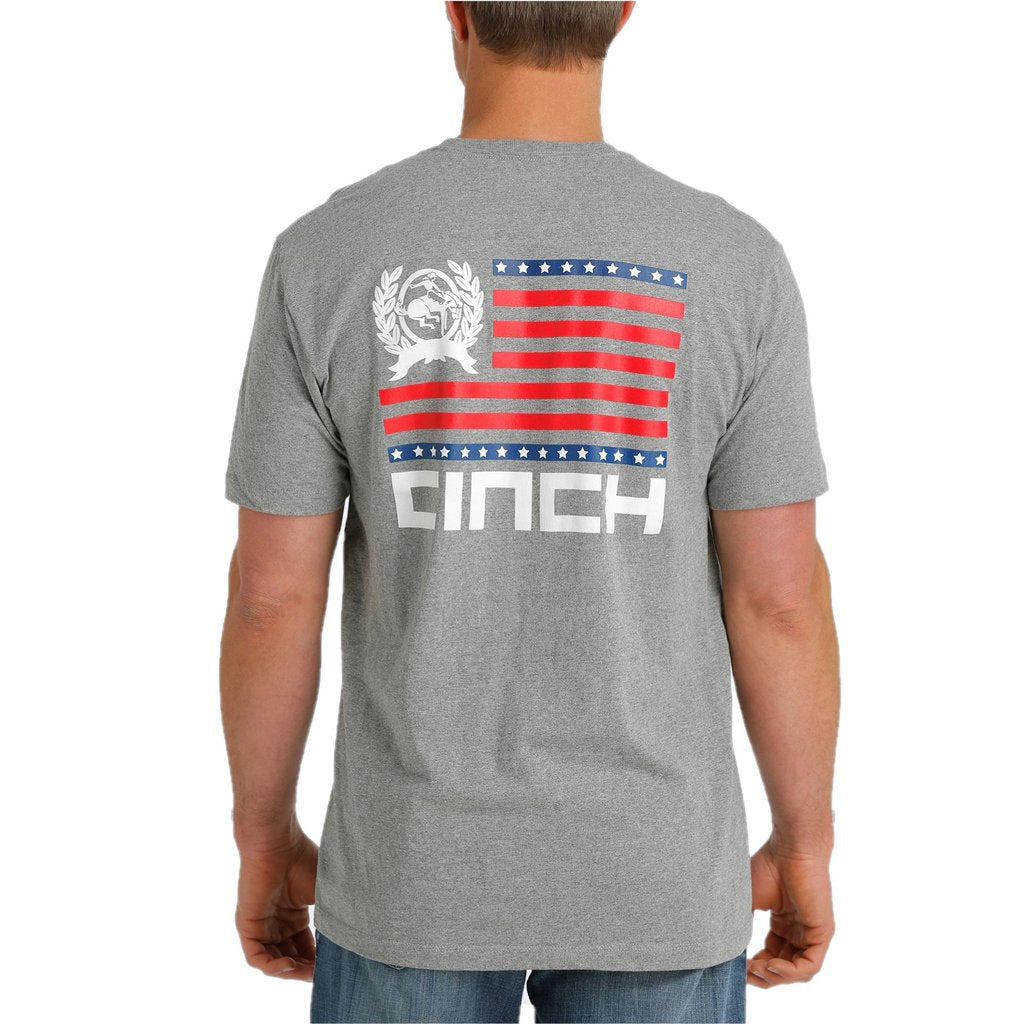 Cinch Men's Gray Patriotic T-shirt