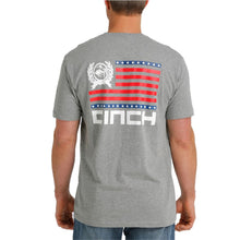 Load image into Gallery viewer, Cinch Men&#39;s Patriotic Grey Short Sleeve T-shirt
