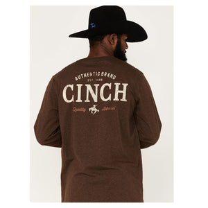 Cinch Men's Graphic Logo Brown With Cream T-Shirt
