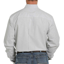Load image into Gallery viewer, Cinch Men&#39;s White &amp; Light Blue Box Plaid Western Shirt
