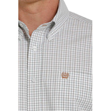 Load image into Gallery viewer, Cinch Men&#39;s White &amp; Light Blue Box Plaid Western Shirt
