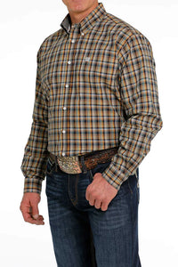 Cinch Men's Brown & Sunkissed Plaid Western Shirt