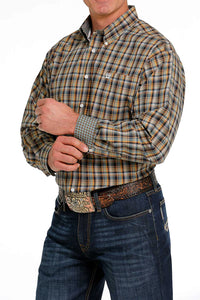 Cinch Men's Brown & Sunkissed Plaid Western Shirt