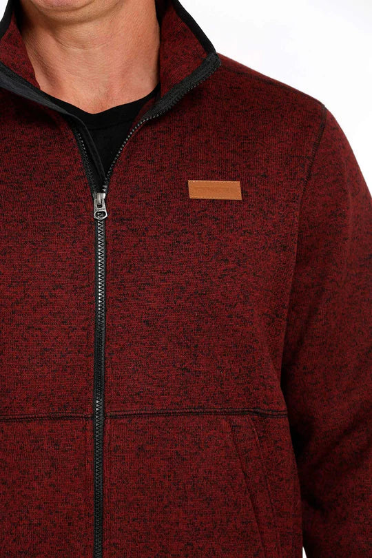 Burgundy sweater outlet jacket