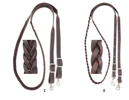 Martin Plait Braided Latigo Roping Reins