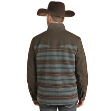 Load image into Gallery viewer, Powder River Men&#39;s Blue &amp; Brown Wool Canvas Coat
