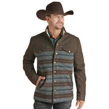 Load image into Gallery viewer, Powder River Men&#39;s Blue &amp; Brown Wool Canvas Coat
