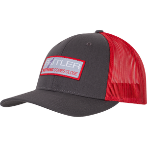 Rattler Ropes Charcoal/Red Embroidered Patch Logo Cap