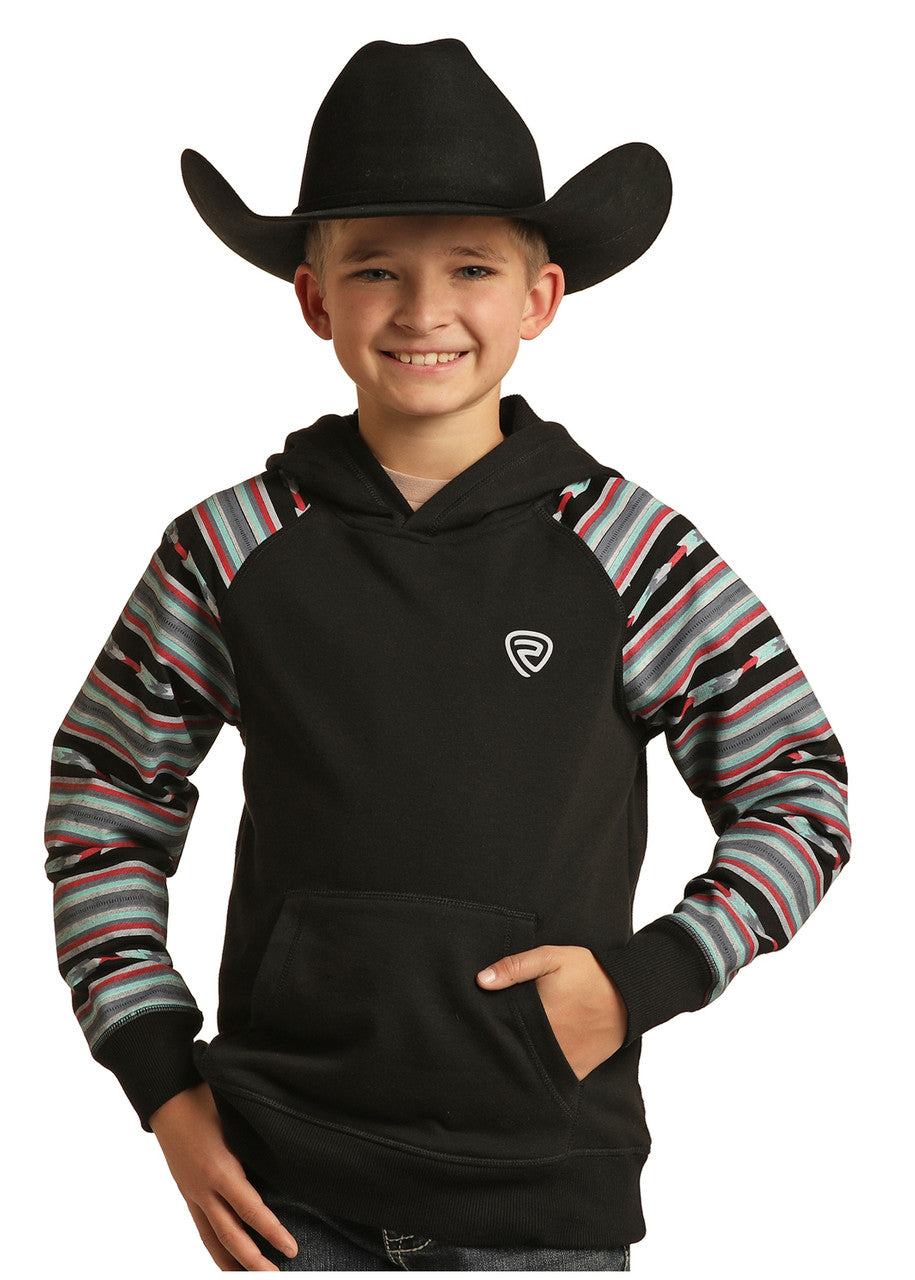 Rock & Roll Boy's Serape Black Pullover