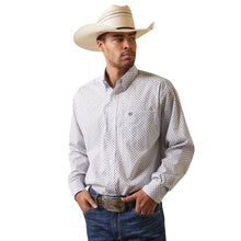 Load image into Gallery viewer, Ariat Men&#39;s White With Navy Asher Western Shirt

