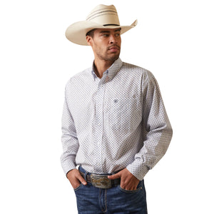 Ariat Men's White With Navy Asher Western Shirt