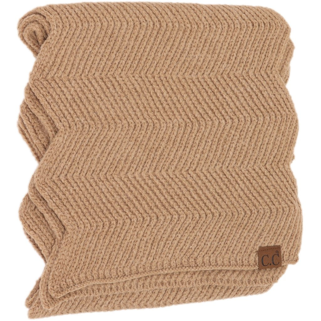 C.C Beanie Chevron Knit Scarf