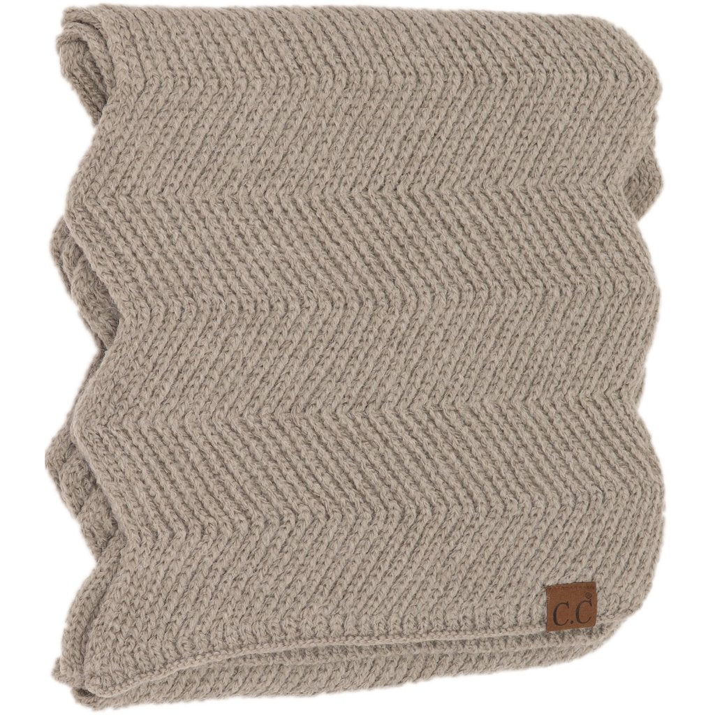 C.C Beanie Chevron Knit Scarf