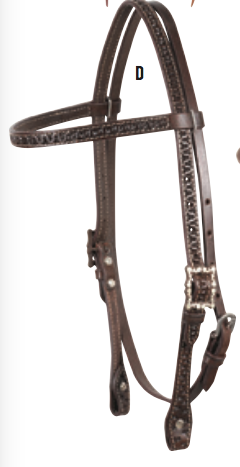 Cashel Browband Headstall - Snake Border