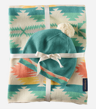 Load image into Gallery viewer, Pendleton Knit Baby Blanket with Beanie
