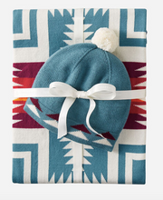 Load image into Gallery viewer, Pendleton Knit Baby Blanket with Beanie
