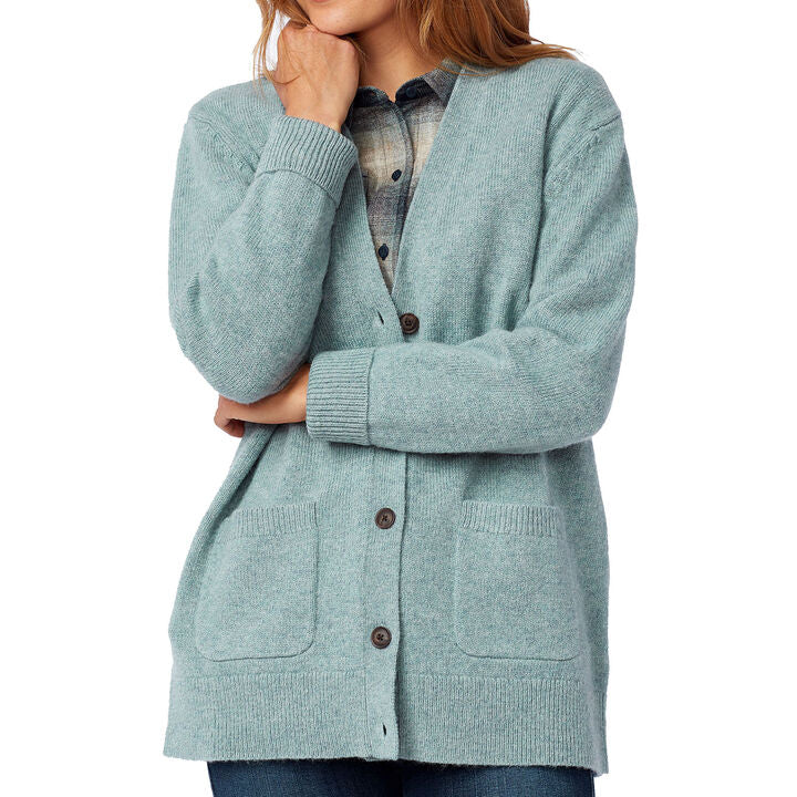 Pendleton Women's Sea Glass Blue Boyfriend Shetland Cardigan