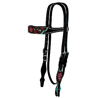 Circle Quick Flower Browband Headstall