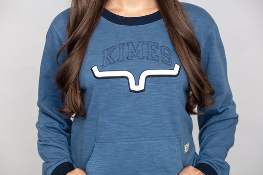 Kimes Ranch Women's Upside Crew Fleece - Faded Denim