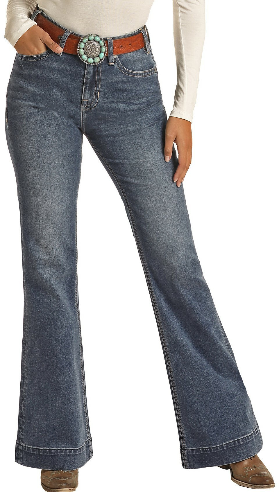 Rock & Roll Women's Front Seam Trouser Jeans