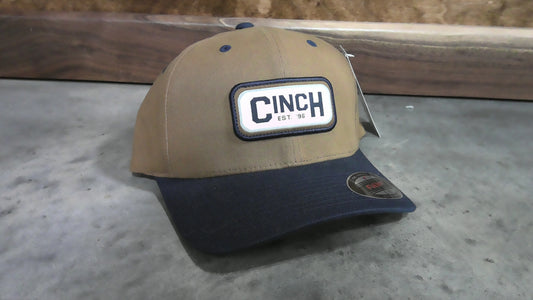 Cinch Men's FlexFit Khaki CINCH Patch Cap