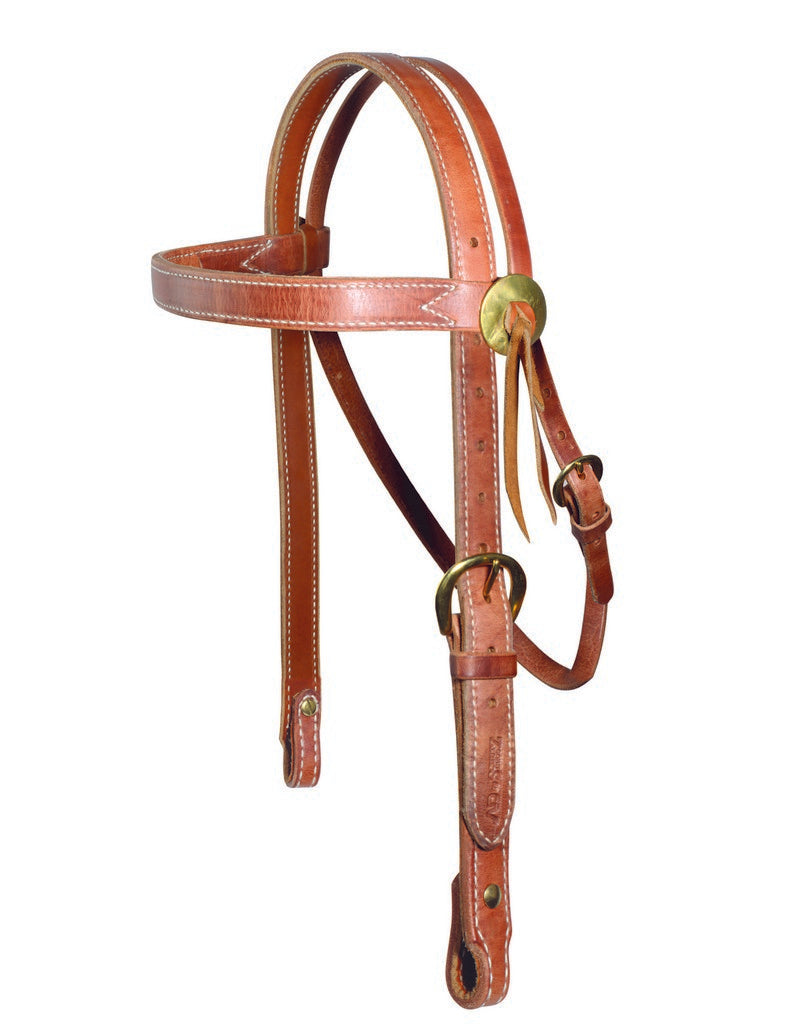 Professional's Choice Al Dunning Heavy Brow Snaffle Leather 1