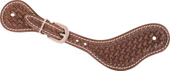 Cashel Chocolate Stamped Spur Straps